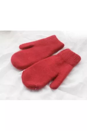 T&SHOP Women Gloves - Angora Double Layer Mittens