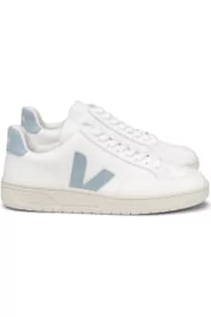 Veja Women Sneakers - V-12 Leather Trainers - Steel