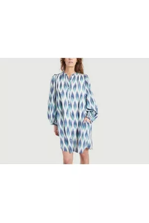 HARTFORD Women Printed & Patterned Dresses - Loose-fitting Dress With Ikat Ready Print