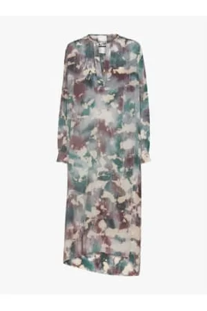 AJ117 Women Printed & Patterned Dresses - Faitheen Tunic Dress - Camouflage