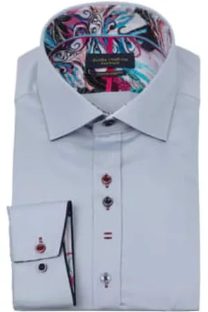 Guide London Men Shirts - Cut Away Collar Shirt - Sky