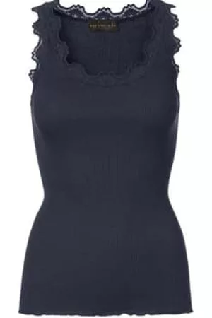 Rosemunde Women Lace Tank Tops - Iconic Sleeveless Silk Top W Vintage Lace - (babette 5205) - Navy