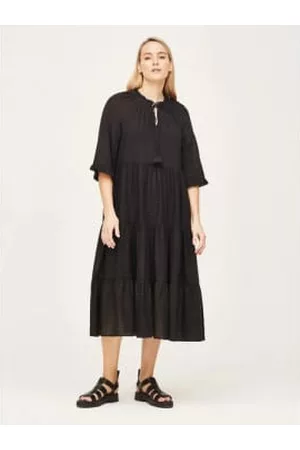 Thought Women Midi Dresses - Dianella Organic Cotton Midi Trapeze Dress