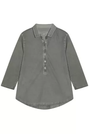 cashmere-fashion-store Women Polo T-Shirts - Plowaneach baumwoll-mix polo shirt 3/4 arm