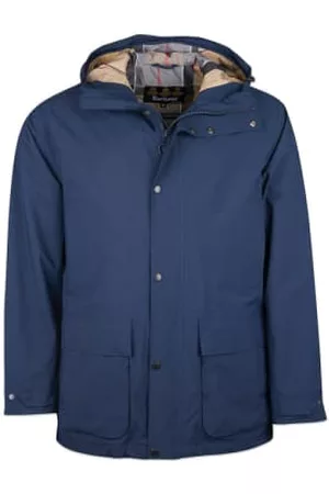 Barbour Men Waterproof Jackets - Waterproof Hooded Bedale Jacket - Navy