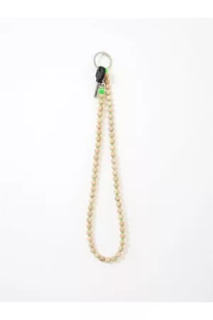 Ina Seifart Women Keychains - Perlen Keyholder Natural-Neon Green
