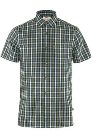 Fjällräven Men Short sleeved Shirts - Övik Short-Sleeved Shirt ( /Alpine Blue)