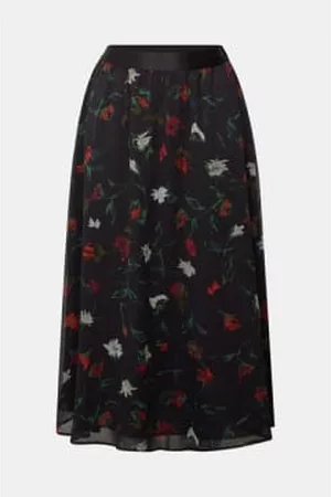 ESPRIT Women Midi Skirts - Floral Midi Skirt