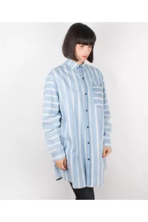 Lazy Oaf Women Denim Shirts - Cat Pocket Denim Shirt