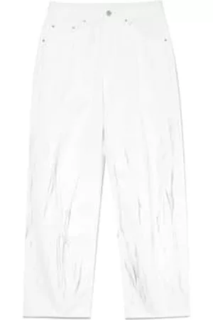 Partimento Men Wide Leg Pants - Dyeing Wide Straight Denim Pants