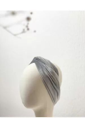 YFS Women Hair Accessories - † Haarbandeau Velvet - Silver Gray