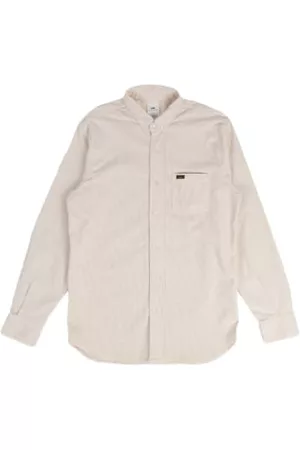 Lois Men Long Sleeved Shirts - Thomas R Needle Cord Shirt - Ecru