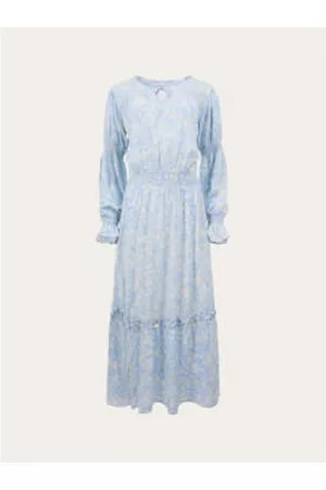 Anorak Women Printed & Patterned Dresses - Knowledge Cotton Fleur Lenzing Ecovero Smock Maxi Floral Dress