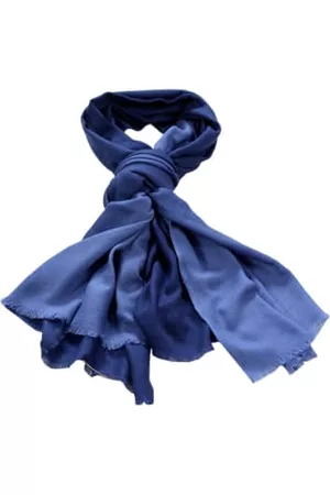M&M Women Winter Scarves - Scarf - Silk Wool Ombre Blue & Blue