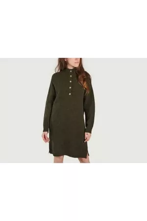 HARTFORD Women Long Knitted Dresses - Long Sleeve High Neck Sweater Dress Myra