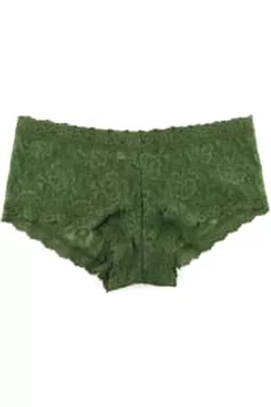 Hanky Panky Boys Swimwear - Signature Lace Boyshort - Bitter Olive