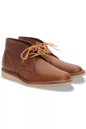 Red Wing Men Lace-up Boots - Red Wing Chukka in Copper Rough and Tough Leather 03322D