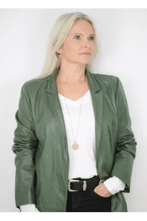 MDK / Munderingskompagniet Women Leather Jackets - Coco Thin Leather Blazer Bronze Green