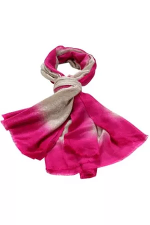 M&M Women Winter Scarves - Scarf - Cashmere With Fushia Border