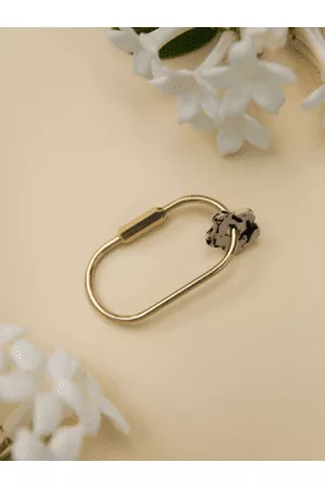 NAT + NOOR Women Keychains - Brass Flower Keychain