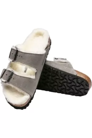 Birkenstock Women Sandals - Stone Coin Arizona Shearling Women's Sandals