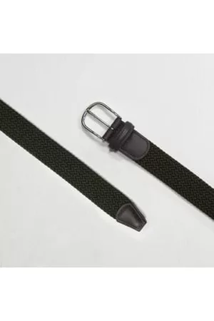 Anderson's Men Belts - Elasticated Woven Belt In Olive