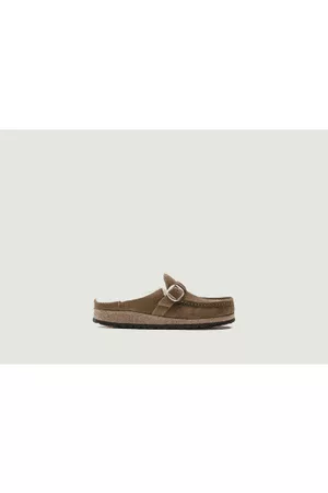 Birkenstock Men Loafers - Buckley Suede And Fur Open-toe Loafers