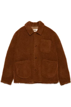 YMC Men Fur Jackets - Labour Chore Faux Fur Jacket - Rust
