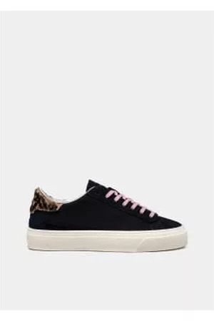 D.A.T.E. Women Low Top & Lifestyle Sneakers - Sonica In Navy Leather