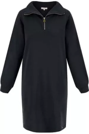 Zusss Women Long Knitted Dresses - Sweater Dress With Zipper