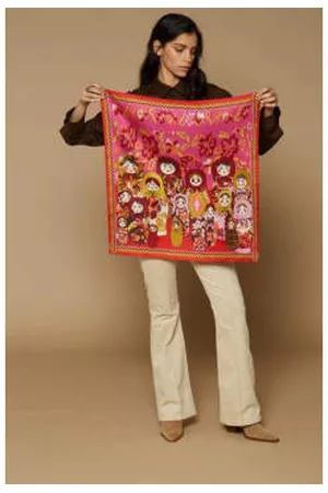 InouI Editions Women Scarves - Carrè 65 Silk Matriochka - Fuchsia