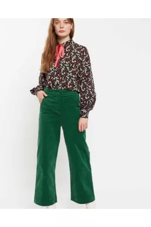 Lilac Rose Straight Jeans - Louche Tim Baby Cord Straight Cut Trouser Green