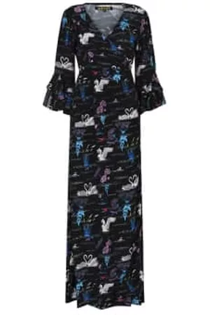 Stardust Women Graduation Dresses - Joni Maxi Dress Swan Print