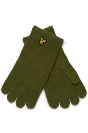 Lyle & Scott Men Gloves - Racked Ribbed Wool Gloves (Olive)