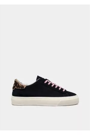 D.A.T.E. Women Sneakers - DATE Sonica Trainers in Navy Leather W371-SO-LE-BL