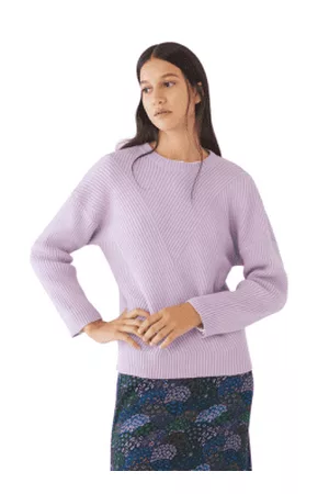 Nice Things Women Sweaters - Ribbed Design Round Neck Sweater 114 From