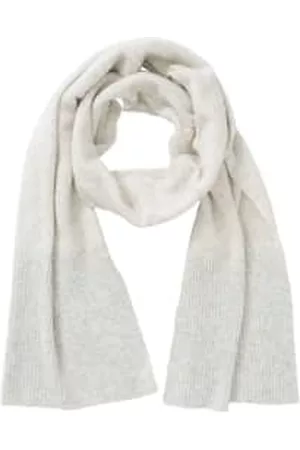 YAYA Women Scarves - Scarf in two tones with ribbed details - Oyster Mushroom Grey