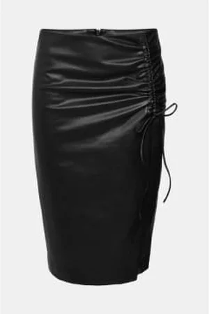 ESPRIT Women Pencil Skirts - Faux Leather Pencil Skirt