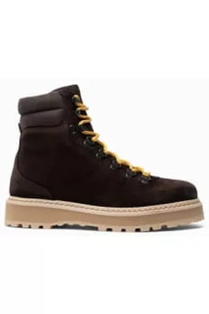 Monofoo Women Outdoor Shoes - Hiking Boots Leather - Chocolate