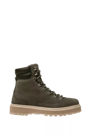 Mono Inc. Women Outdoor Shoes - Hiking Boots In Suede Military From
