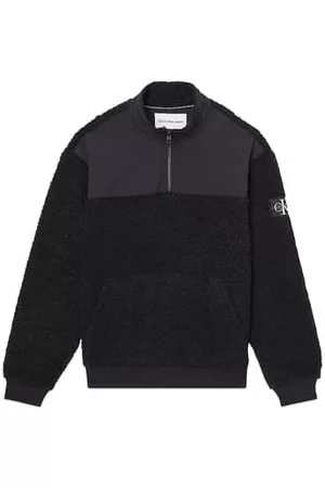 Calvin Klein Men Fleece Jackets - Badge Sherpa Half Zip Fleece