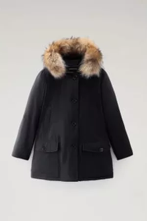Woolrich Women Parkas - Authentic Arctic Parka In Ramar With Detachable Fur Trim Dark Navy