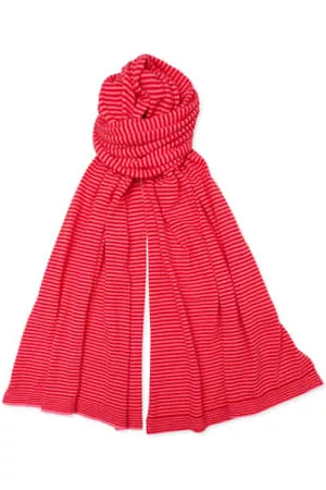 SOMERVILLE . Women Winter Scarves - Cashmere Stripe Scarf /pink