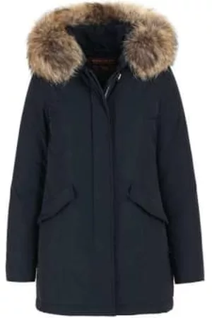 Woolrich Men Fur Jackets - Luxury Arctic Parka With Detachable Fur Midnight