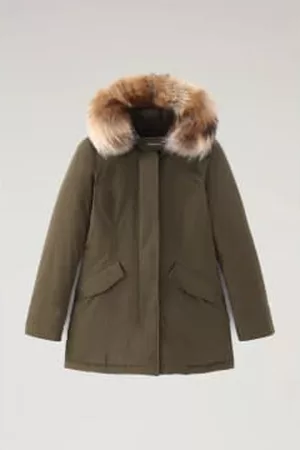 Woolrich Men Fur Jackets - Luxury Arctic Parka With Detachable Fur Dark
