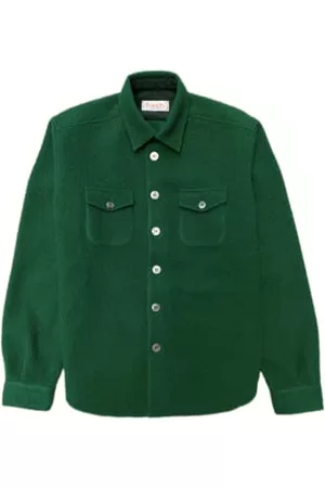 Fresh ! Men Casual Shirts - Casentino Wool Overshirt Green