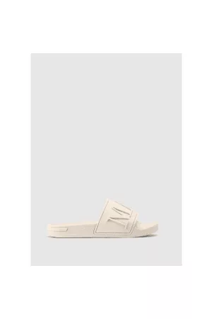 Mallet Women Sandals - Sand Side Split Large Logo Womens Slides