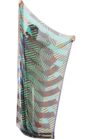 Ma poésie Women Winter Scarves - Emerald percussion graphics wool scarf