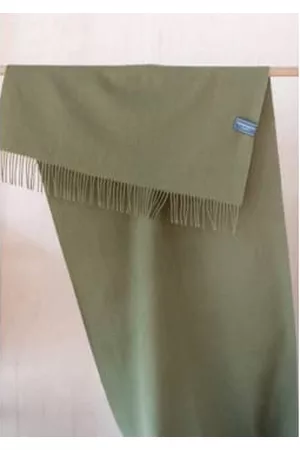 The Tartan Blanket Company Women Scarves - Lambswool Blanket Scarf In Olive