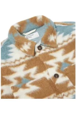 Universal Works Men Fleece Jackets - Lumber Jacket Santa Fe Fleece Sand/ecru P2781